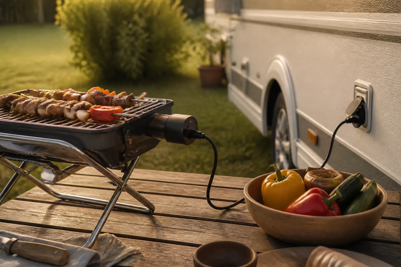12-Volt-Grillmotor am Bordnetz eines Wohnmobils