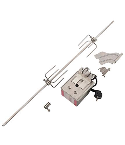 LANDMANN Universal Spießset | Für die perfekte Zubereitung von Grillgut | Spritzwassergeschütztes Motorgehäuse | Passend für Modellreihen LANDMANN Avalon, Miton, Triton und Rexon [Edelstahl]