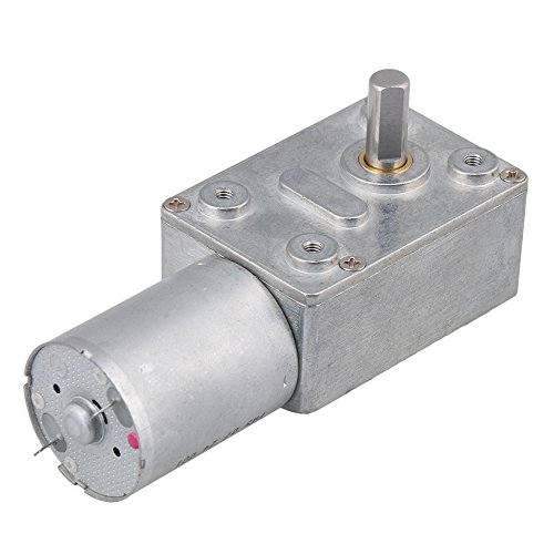 BQLZR Achsdurchmesser 6mm DC 12V 2RPM Quadratisch hohe Drehmomente Turbo Schnecken Getriebe Motor Rechtwinklig Getriebemotor Langlebig Bequem
