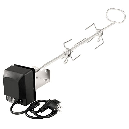 BBQ-Toro Edelstahl Grillspieß Set für Weber Genesis Grill, Serie E 200, E 300, S 200, S 300, inkl. 2X Fleischnadeln, Motor, Motorhalter, Drehspieß, Rotisserie, Drehspiess